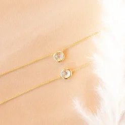 DAINTY LEGACY BRACELET - WHITE TOPAZ & GOLD