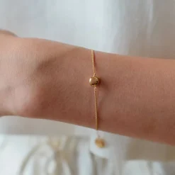 DAINTY LEGACY BRACELET - WHITE TOPAZ & GOLD