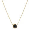 DAINTY LEGACY NECKLACE - BLACK ONYX & GOLD