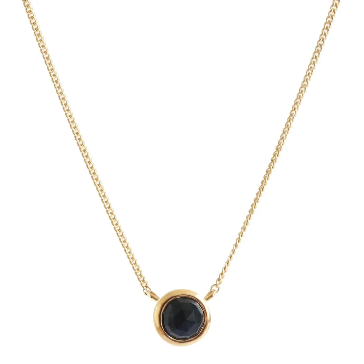 DAINTY LEGACY NECKLACE - BLACK ONYX & GOLD