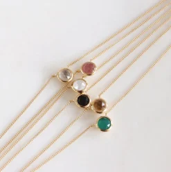 DAINTY LEGACY NECKLACE - BLACK ONYX & GOLD