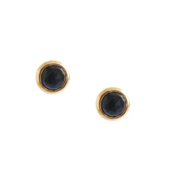 DAINTY LEGACY STUDS - BLACK ONYX & GOLD