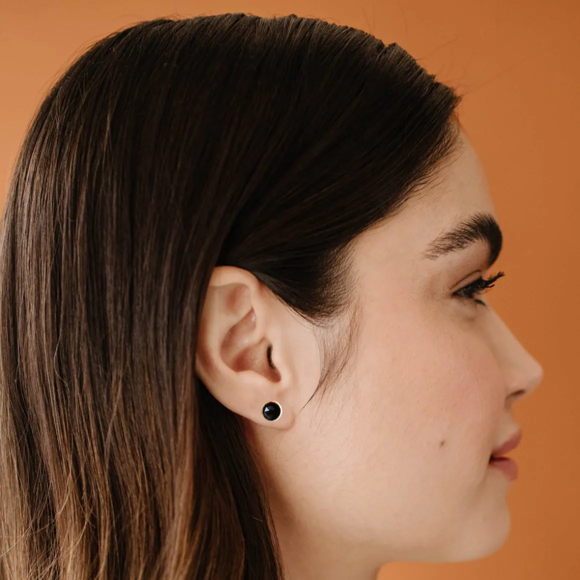 DAINTY LEGACY STUDS - BLACK ONYX & GOLD