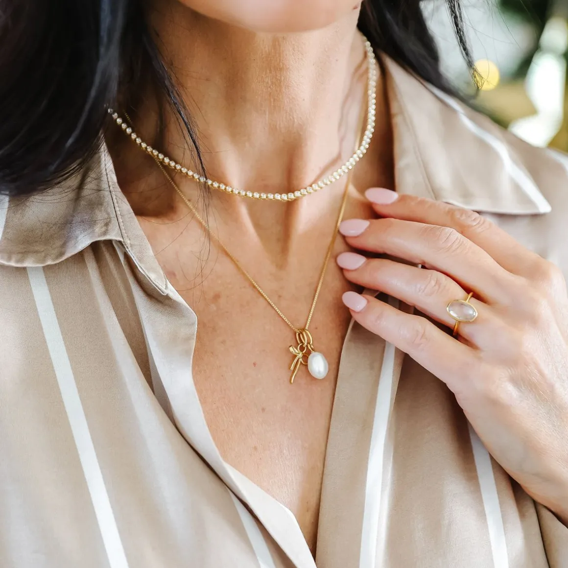 FRAICHE BOW CHARM - GOLD