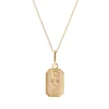 FRAICHE JUNE BIRTH FLOWER NECKLACE - ROSE - GOLD