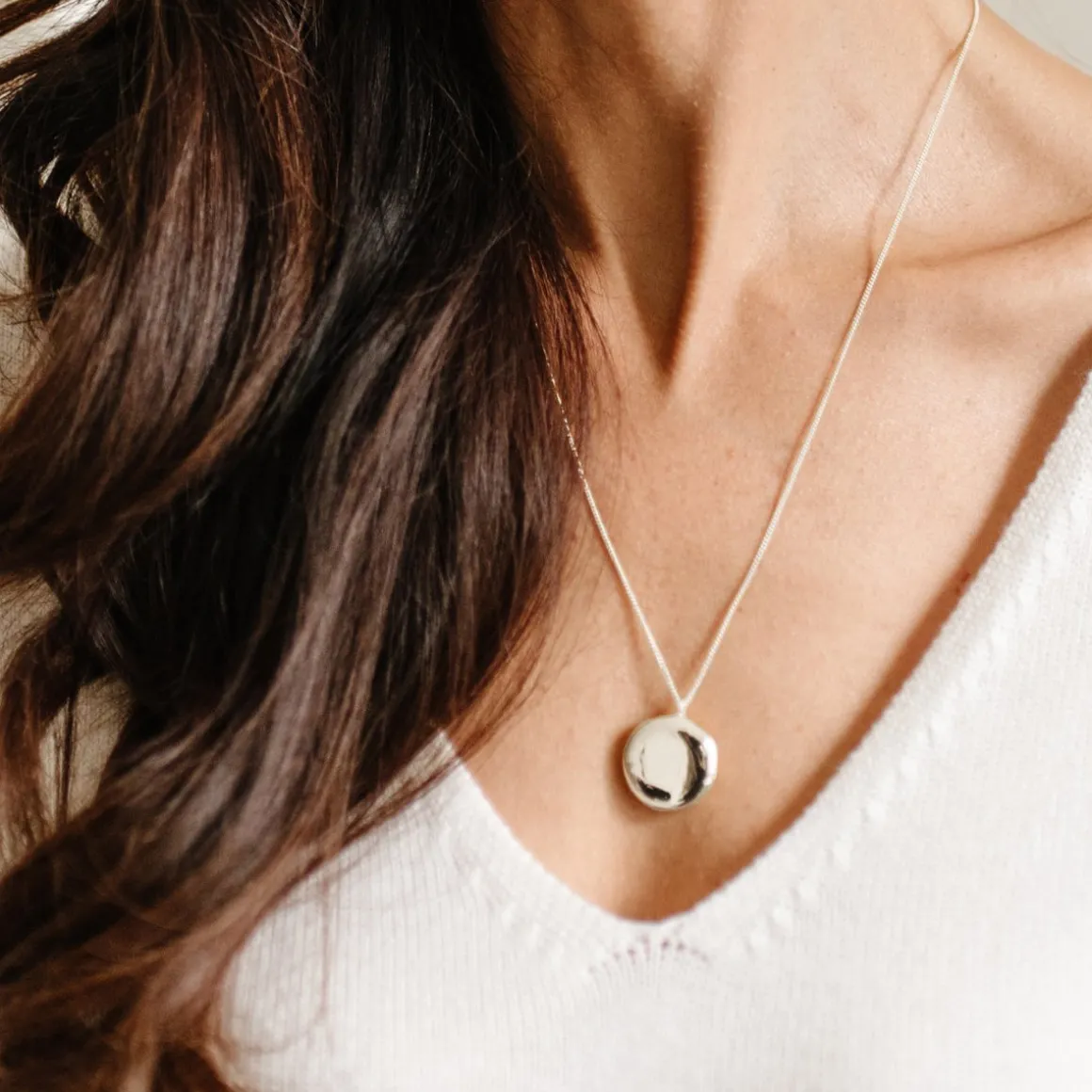 FRAICHE LOCKET NECKLACE - SILVER