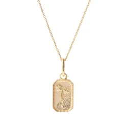 FRAICHE MARCH BIRTH FLOWER NECKLACE - DAFFODIL - GOLD