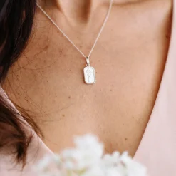 FRAICHE MAY BIRTH FLOWER NECKLACE - HAWTHORNE - SILVER