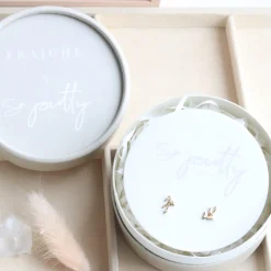 FRAICHE OLIVE LEAF STUDS - GOLD