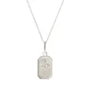 FRAICHE SEPTEMBER BIRTH FLOWER NECKLACE - ASTER - SILVER