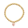 FRAICHE SWEETHEART STRETCH BRACELET – PINK OPAL & GOLD