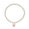 FRAICHE SWEETHEART STRETCH BRACELET – PINK OPAL & SILVER