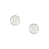 FRAICHE VINTAGE MARY ROUND STUDS - WHITE TOPAZ & SILVER