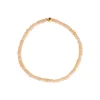 ICONIC BEADED STRETCH BRACELET - PEACH MOONSTONE & GOLD