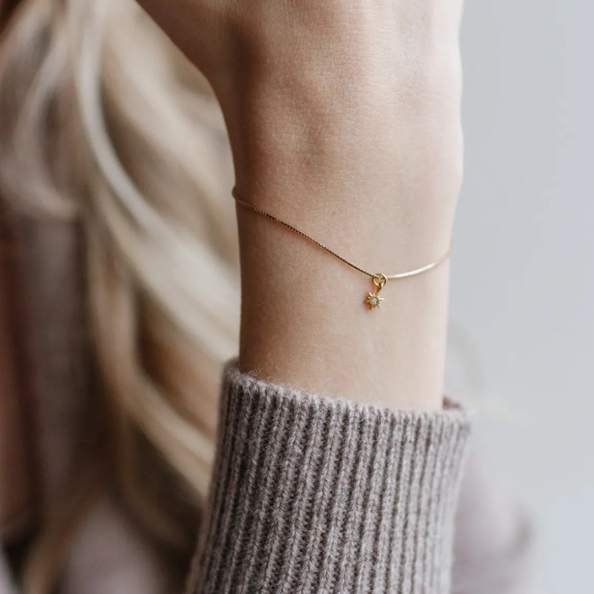 14K SOLID GOLD - BELIEVE STELLAR NAMESAKE CHARM - DIAMOND
