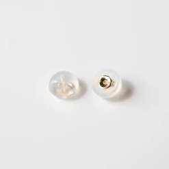 14K SOLID GOLD - LOVE HUGGIE HOOPS - DIAMOND