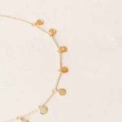 14K SOLID GOLD - POISE DISK BRACELET - DIAMOND