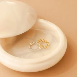 LEGACY RING WHITE TOPAZ & GOLD