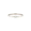 LOYAL SOLITAIRE STACKING RING - WHITE TOPAZ & SILVER
