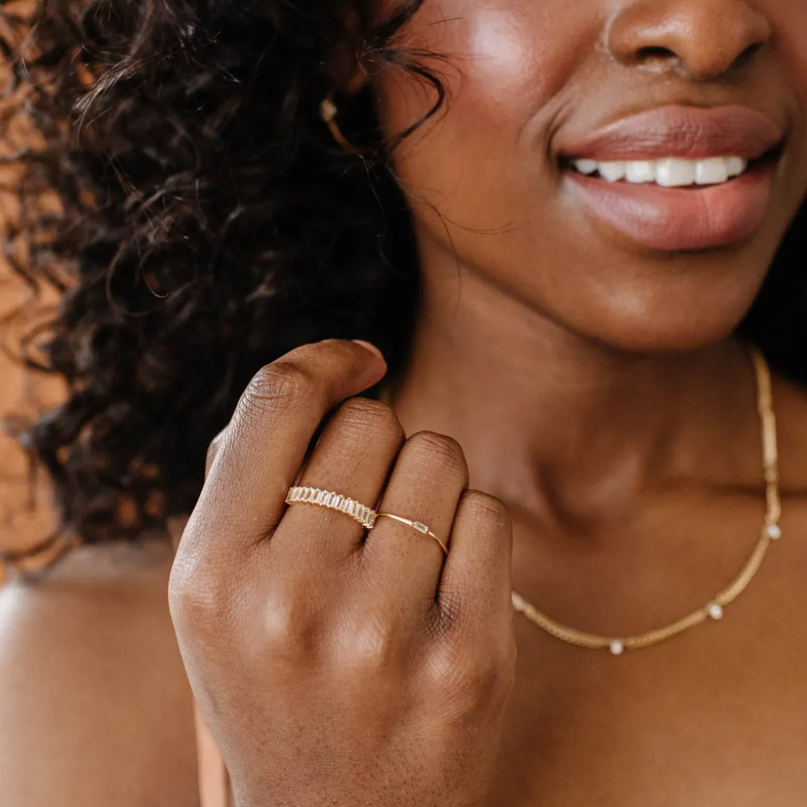 LOYAL SOLITAIRE STACKING RING - WHITE TOPAZ & SILVER
