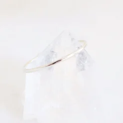 LOYAL SOLITAIRE STACKING RING - WHITE TOPAZ & SILVER