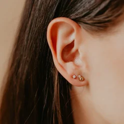 MINI LOVE DUO STUDS - GOLD