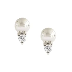 MINI LOVE DUO STUDS - SILVER
