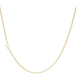 NOTABLE OFFSET INITIAL NECKLACE - U