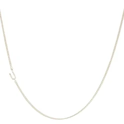 NOTABLE OFFSET INITIAL NECKLACE - U