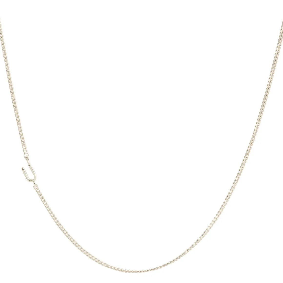 NOTABLE OFFSET INITIAL NECKLACE - U