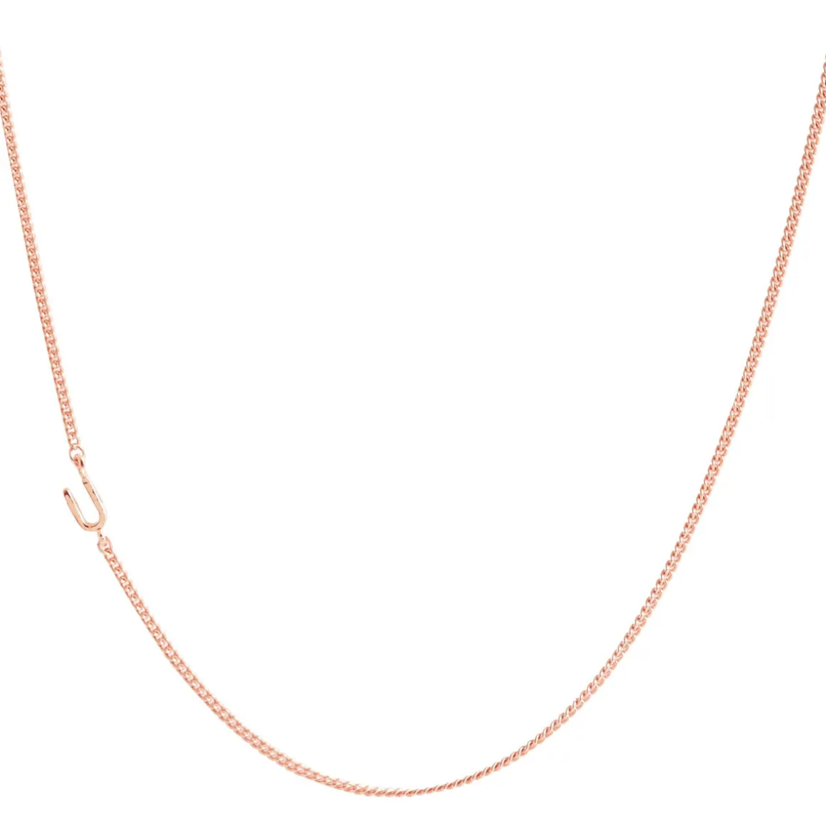 NOTABLE OFFSET INITIAL NECKLACE - U