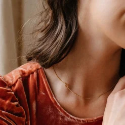 NOTABLE OFFSET INITIAL NECKLACE - U