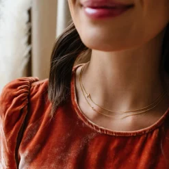 NOTABLE OFFSET INITIAL NECKLACE - U