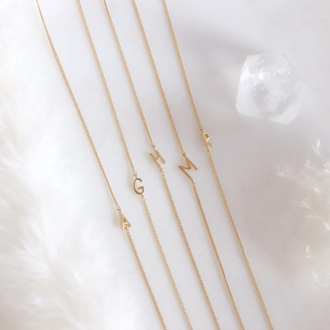 NOTABLE OFFSET INITIAL NECKLACE - U
