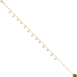 POISE DISK ANKLET - GOLD VERMEIL