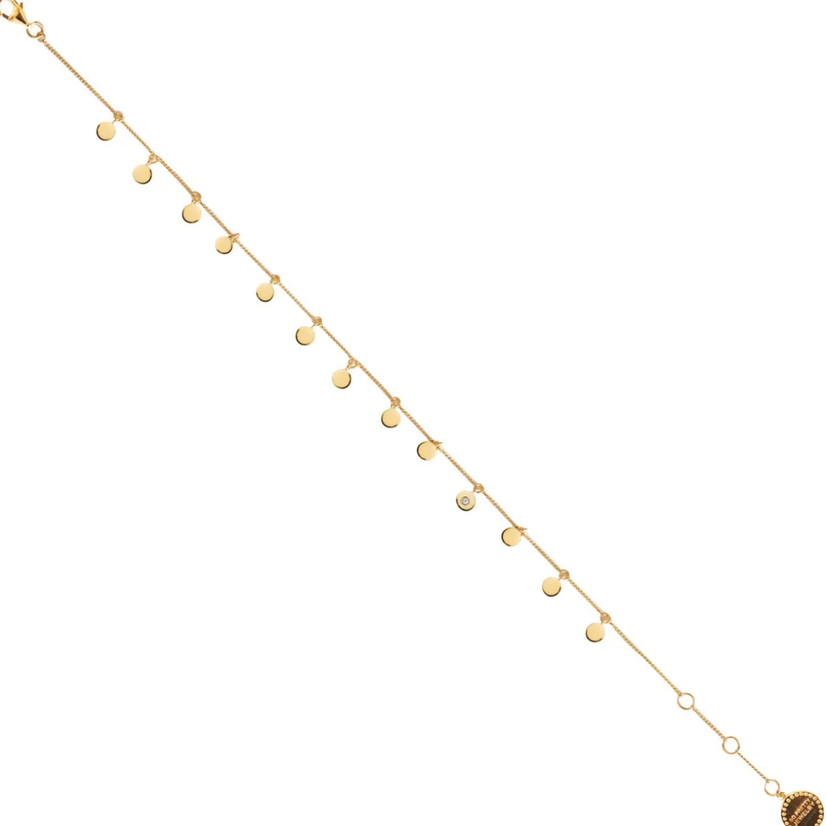 POISE DISK ANKLET - GOLD VERMEIL