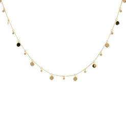 POISE MULTI DISK NECKLACE - CUBIC ZIRCONIA