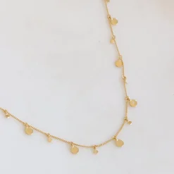 POISE MULTI DISK NECKLACE - CUBIC ZIRCONIA
