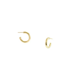 TINY POISE HUGGIE HOOPS - GOLD