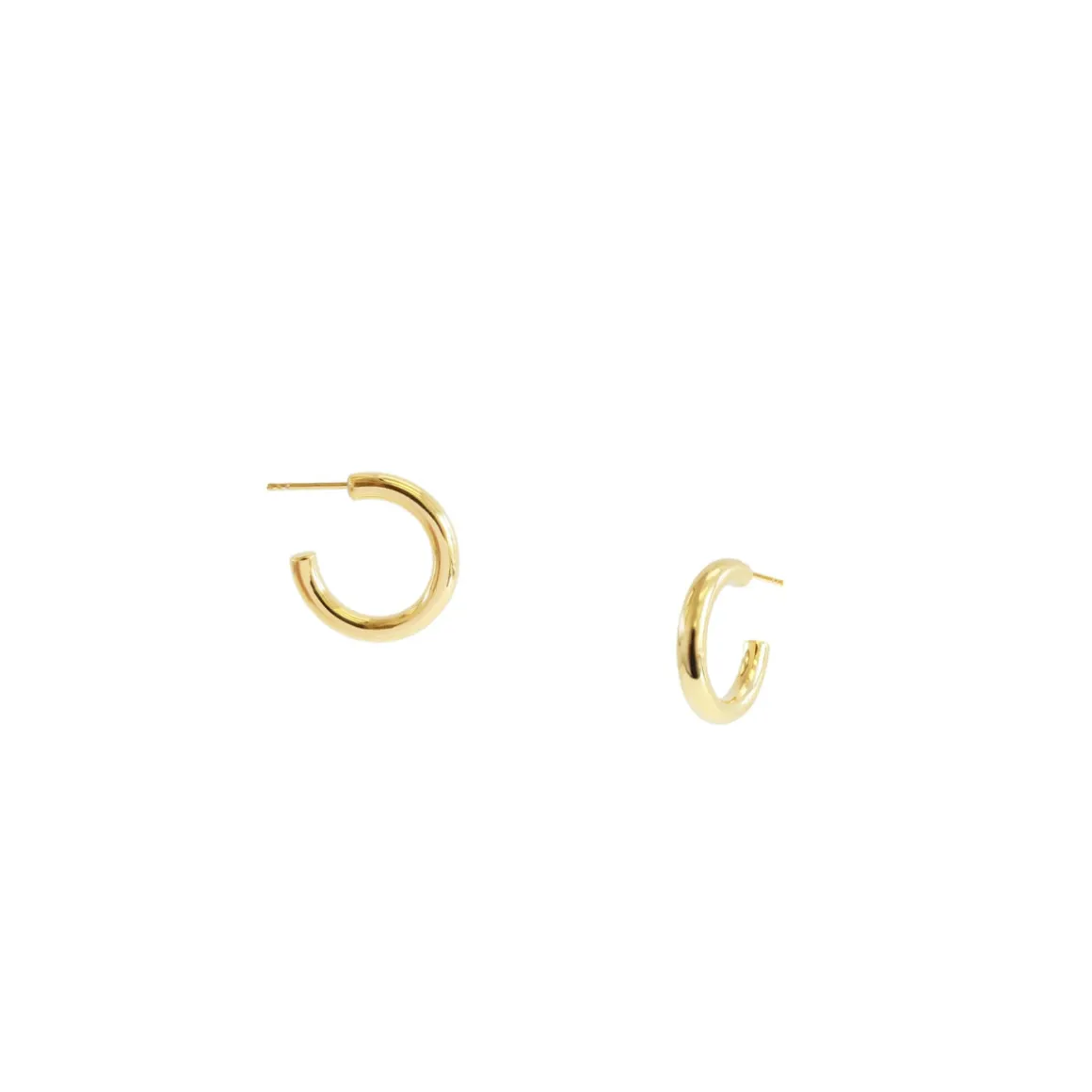TINY POISE HUGGIE HOOPS - GOLD